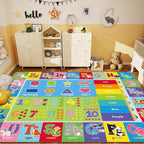 Baby Play Mat Kids Rug for Floor, Playmat for Kids Toddlers Infant, Extra Large Thick Playtime Collection ABC, Numbers, Animals Educational Area Rugs for Playroom (59 x 39.4 Inch)