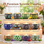 Scented Candles Gift Set,12 Pack Candles for Home Scented, 300 Hour Long Lasting Soy Wax Aromatherapy Candle Set, Birthday Gifts for Women with Gift Box