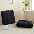 Washable Floor Pillow Cushion for Adults, Meditation Cushion Pillow, Large Square Floor Sitting, Removable Tufted Corduroy Cover, for Tatami Living Room or Yoga, 22x22 Inch, 2Pack, Machine Washable