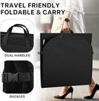 Simple Houseware 43'' Travel Garment Bag with Pockets for Suits, Dresses, Coats, Heavy Duty 300D Polyester