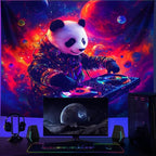NYZE Astronaut Space Tapestry for Bedroom, Glow in the Dark Room Decor Wall Tapestries, Cool Galaxy Planet Wall Hanging, Wall Hanging for Men Guys Gamer Room Dorm Living Room 79in×591in