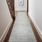 Art&Tuft Non-Slip Runner Rug - 3x12 Runner Rug Washable Low-Pile Rugs Runners, Soft Distressed Carpet Runner for Bedroom Bathroom Kitchen Laundry Living Room, Grey