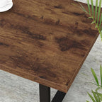 IBF Rustic Coffee Table, Industrial Simple Wooden Living Room Table, Modern Minimalist Farmhouse Rectangle Center Table, Wood and Metal Vintage Tea Coffee Table for Home Bedroom, Rustic Brown, 39 Inch