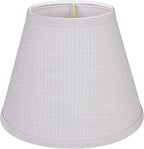 Aspen Creative 58908A, Empire Uno Lamp Shade in Light Grey, 5" Top x 9" Bottom x 7" Slant Height, Slip UNO 33mm