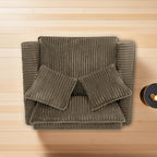 ERYE Living Room Accent Chair, Modern Corduroy Upholstered Chair Wider Seat Cushion Leisure Armchair W/2 Pillows and Removable Cover for Home Apartment,Bedroom,Office