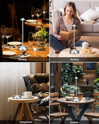 Portable Led Cordless Lamp Table Light 2 Pack, Rechargeable 6000mAh Battery Outdoor Table Lamp for Dinning Restaurant Patio Bedroom Camping, IP54 Waterproof, Dimmable