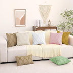 decorUhome Spring Throw Pillow Covers 20x20 Inch Set of 2, Soft Plush Faux Fur Wool Pure White Couch Pillow Covers, Decorative Neutral Pillow Cases for Bed Sofa Living Room Home Decor