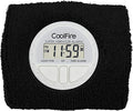 Coolfire Vibrating Alarm Clock - Silent Alarm Wristband Vibrating Alarm Watch. Silent Wrist Shock Alarm Clock. Vibration Alarm Bracelet Deep Sleeper & Vibrate Alarm (Black) (Black)