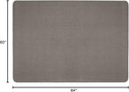 House, Home and More Skid-Resistant Carpet Indoor Area Rug Floor Mat - Gray - 5 Ft X 7 Ft - Non Slip Rubber Backing, Stain Resistant, Dog Friendly, Living Room Bedroom Kitchen Entryway