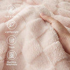 Bedsure GentleSoft Twin Blanket for Bed Light Pink - Super Soft Cozy Blankets for Women Men Girls, Cute Fuzzy Fleece Throws for Bedroom Couch, 60x80 Inches