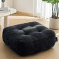 8" Washable Floor Pillow Cushion for Adults, Meditation Cushion Pillow, Large Square Floor Sitting, Removable Tufted Corduroy Cover, for Tatami Living Room or Yoga, 22x22 Inch, Machine Washable