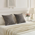 FUTEI Coffee Decorative Throw Pillow Covers 18x18 Inch Set of 4,Soft Chenille Tweed Textured Cushion Case,Modern Home Decor for Couch Bed Living Room