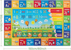 ST. BRIDGE Educational Kids Rug for Playroom 3x5 Feet, Non Slip Play Mat with ABC Alphabet, Numbers & Animals for Toddler Preschool Nursery Classroom, Soft Washable Area Rug for Early Learning