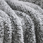 Ultra Soft Cozy Sherpa Throw Blanket, Light Weight Warm Decorative Throw Blanket with Tassel, 2 Tones Ombre Black Pattern Reversible Boho Style Blanket for Sofa, Couch, Bedroom,Travel, 50”x60”