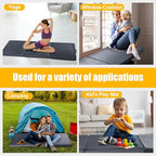 BALAPET Floor Lounger Pillow,Foldable Soft Memory Foam Floor Pillow Portable 3-Piece Folding Pillow with Handle,Suit for Meditation,Playing,Yoga,Reading,Sleeping(Dark Gray)