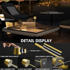 Compact Cordless Table Lamp, Rechargeable LED Night Light, Dual Light Source (RGB Top & Warm Bottom), Touch Control & Timer, Metal Lamp for Bedroom & Kids Room (Golden 1-Pack)