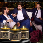 Candle Gift Set of 3 Cinnamon Vanilla|Jasmine|Black Rose Strong Scented Soy Candels Natural Non Toxic Velas Aromáticas Favors for Women Coworkers Friends Guests Also for Diwali Christmas Holidays