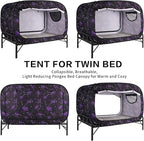 Bed Tent Full Bed Canopy Portable Dream Tent for Adult Indoor Sleeping Tents with 2 Doors Breathable Private Space Tents, Starry Constellation