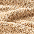 CozeCube Super Soft Fullfy Microfiber Reversible Knitted Blankets, Warm Cozy Fuzzy Plush Throw, Beige and White Melange Throw Blanket for Couch Bed Sofa, 60" x 80"