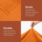Utopia Bedding Fleece Blanket King Size Burnt Orange 300GSM Luxury Fuzzy Soft Anti-Static Microfiber Bed Blanket (90x102 Inch)