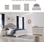 Signature Design by Ashley Blendon Traditional 5-Drawer Chest of Drawers with Safety Stop, White & Dark Brown