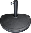 US Weight Half Round 20 lb Patio Umbrella Base - Adjustable Umbrella Stand for Posts up to 1.9 in - Sun and Weather Resistant - Half Round Design with Textured Surface