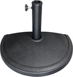 US Weight Half Round 20 lb Patio Umbrella Base - Adjustable Umbrella Stand for Posts up to 1.9 in - Sun and Weather Resistant - Half Round Design with Textured Surface