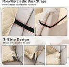 Reclining Sectional Couch Covers 100% Waterproof Velvet L Shape Recliner Couch Covers for Sofa Pets Washable Anti Slip Recliner Slipcovers with Pockets (5 Seat Sofa with 2 Console, Beige)