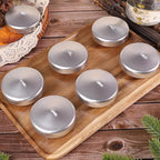 3 inch Floating Candles 8-9 Hours Silver Floating Candle for Centerpieces 30 Packs Unscented Floating Candles 3” Water Candles for Cylinder Vases, Pool, Wedding