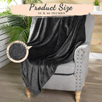 Tinideya 6 Pcs Flannel Fleece Throw Blanket Bulk 50 x 60 Inch Soft Fleece Blanket Warm Throw Blanket Coral Blankets for Couch Sofa Home Wedding Gifts Season (Dark Gray)