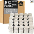 Tealight Candles - 4 Hours - Giant 100,200,300 Bulk Packs - White Unscented European Votive Smokeless Tea Lights for Shabbat, Weddings, Christmas, Home Decorative- 100 Pack
