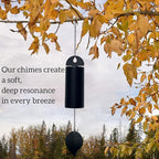 Deep Resonance Serenity Bell Large Metal Cylinder Wind Chimes Outdoor Windbell Deep Tone 30 Inch Garden Wind Chimes for Patio and Terrace Musical Windchime Outdoor and Home Decoration