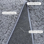 Rugs for Living Room 6x9, Soft Shaggy Modern Shag Area Rug for Bedroom, Upgrade Non-Slip Plush Fluffy Carpet for Kids Boys Girls Room Home Decor Aesthetic, Grey