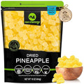 NUT CRAVINGS - Dried Pineapple Chunks, Lightly Sweetened (16oz, 1 LB) Tu Bishvat Favorite - Sweet Healthy Snack, Vegan, Kosher, Resealable Bag