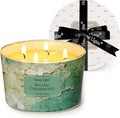 HomeLights Balsam Cedarwood Scented Candles | 18oz Soy Candles Industrial Chic 4-Wick Large Candle Jars | Ideal Candle Gifts for Events, Home Decor Stress, Relief & Relaxation
