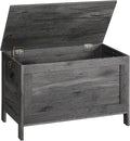 HOOBRO Toy Box, Retro Wooden Look Storage Chest with Safety Hinge, Entryway Storage Bench Supports 220 lb, 29.9 x 15.7 x 18.9 Inches Toy Chest Organizer, Easy Assembly, Charcoal Black BC75CW01G1