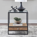 Liberty Furniture Bedford Drawer End Table for Living Room - Weathered Oak