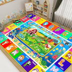 Kids Rug for Playroom, ABC Educational Rug with Farm Sea Animal Print, Floor Play Mat Carpet for Bedroom Nursery Preschool Classroom (59 X 39.4 INCH, Farm)