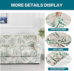 KRFOONN 3 Piece Stretch Sofa Couch Covers for 2 Cushion Couches Printed Sofa Loveseat Slipcover with 2 Separate Seat Cushion Covers Washable Sofa Slip Covers Furniture Protector (Loveseat, 30), Medium