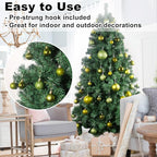 Lime Green 1.6" Small Christmas Balls Christmas Tree Decoration Ornaments Shatterproof Hanging Balls for Birthday Halloween Holiday Wedding Decorations Set of 36pcs