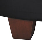 Homepop Home Decor | Upholstered Faux Leather Large Tufted Round Storage Ottoman | Button Top Ottoman with Storage for Living Room & Bedroom | Decorative Home Furniture, Black