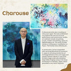 Charouse 2 Piece Framed Wall Decor Christmas GIft Color Fusion Modern Wall Art for Living Room Office Bedroom Yellow Flower Rain Panda Pictures Wall Decor 24*24 Inch Colorful Wall Aabstract Artcanvas wall art