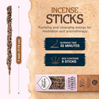 Sagrada Madre 9 pcs Wildly Harvested - Lavender Flowers and Olibanum Incense Sticks, 7" Long - Thick Aromatic Incense Sticks, 100% Natural