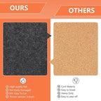 8 Packs Hexagon Felt Pin Board, 12" Bulletin Board with 30 Push Pins, Felt Board for Home Kitchen Office Decor, Self-Adhesive Corkboard Tiles for Walls School Message Photos Memos-Colorful