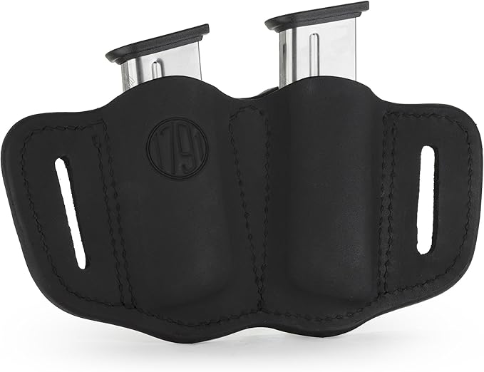 1791 Gunleather Mag Holster 2.1 - Double Mag Pouch for Single Stack Magazines, OWB Magazine Pouch for Belts
