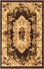 Rugs.com Chateau Collection Rug – 10 Ft Runner Cream Medium Rug Perfect for Entryways, Kitchens, Breakfast Nooks, Accent Pieces