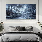 FUHAIHUA Large Canvas Wall Art For Living Room Wall Decor For Bedroom Office Decoration Black And White Wall Painting Forest Landscape Picture Hotel Artwork Poster Home Decor Ready to Hang 30X60 In