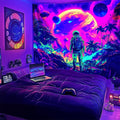 NYZE Astronaut Space Tapestry for Bedroom, Glow in the Dark Room Decor Wall Tapestries, Cool Galaxy Planet Wall Hanging, Wall Hanging for Men Guys Gamer Room Dorm Living Room 59x51 in
