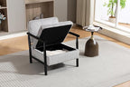 KEIKI Mid Century Modern Accent Chair with Storage, Functional Armchair with Hidden Storage Compartment, Includes Lumbar Pillow