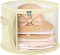AOODA Oversized Clear Hat Storage Bag for Women, Holds up to 7 Caps Cowboy Hat Organizer for Closet, Wide Brims Hat Case with Carrying Handles (Yellow)